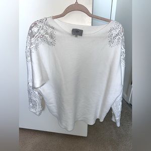 Rhinestone sleeve top